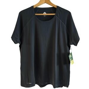 New EMS Techwick Black Size XXL Essence Peak Top Short Sleeve Active SPF 30